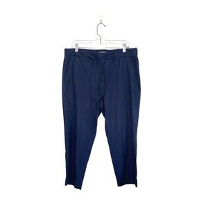 Liverpool Navy Blue Belted Tie Waist Relaxed Fit Cropped Pants 31 Women’s